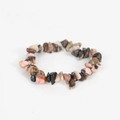 Handmade bracelet with natural irregular mixed crystals like rhodonite and pink quartz - Rhodonite