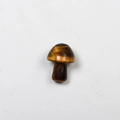 Tiger eye stone mushroom carving with natural stripes for DIY jewelry and healing - Mushroom - Tiger's Eye