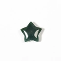 Deep green moss agate star shaped pendant with natural polished stone texture and finish - Star - Moss Agate