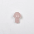 Polished natural pink rose quartz crystal mushroom ornament with smooth finish - Mushroom - Rose Quartz