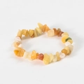 Elastic handmade bracelet with irregular yellow and orange natural quartz stone beads - Yellow Aventurine