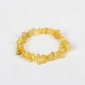 Handmade elastic bracelet with irregular translucent yellow natural citrine crystal stones - Citrine (Enhanced)