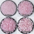 Rose quartz tumbled stone chips in four sizes from 3mm to 12mm for home decoration - Rose Quartz (Enhanced Color)