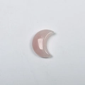 Polished rose quartz crystal crescent moon pendant for DIY jewelry making and decor - Moon - Rose Quartz