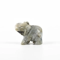 Hand-carved labradorite elephant gemstone figurine with natural green-grey finish - Labradorite (Small)