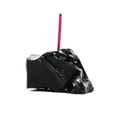 Porte-encens en obsidienne noire naturelle avec texture brute et finition brillante - Noir