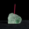 Porte-encens en cristal de fluorite verte naturelle pour aromathérapie - Vert Émeraude