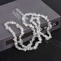 Irregular clear white crystal chips string for DIY jewelry making and beading - White Crystal