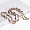 Strand of colorful natural tourmaline tumbled stone beads for jewelry making - Tourmaline