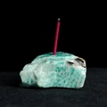 Porte-encens naturel en pierre d'amazonite verte pour la décoration d'intérieur - Vert menthe