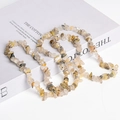 Golden rutilated quartz irregular loose beads on book for DIY jewelry making - Rutilated Quartz