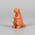Polierte Dinosaurierfigur aus orangefarbenem Kristallstein mit Naturtextur - Orangener Aventurin