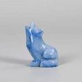 Wolf-Statue aus blauem Aventurin-Kristall mit handgeschnitzten Details für Zuhause - Blauer Aventurin