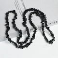 Natural black obsidian irregular crushed stone beads for DIY jewelry making - Obsidian