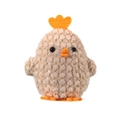 Mini pulcino pasquale in morbido peluche beige bouclé con dettagli in feltro arancione - Pulcino Caffè