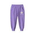 Mädchen Jogginghose in Lila mit Gänseblümchen-Print und bequemer elastischer Taille - 90 / Lila