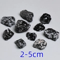 Natural snowflake obsidian raw stones 2-5cm for fish tank or aromatherapy diffuser - Snowflake Obsidian Raw Stone