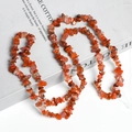 Polished irregular red agate gravel beads strands for DIY jewelry making and crafts - Red Agate