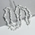 Irregular white turquoise stone beads with natural grey veins for DIY jewelry - Howlite