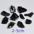 Natural raw black crystal stones for aromatherapy and fish tanks, size 2-5cm - Obsidian Raw Stone