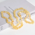 Irregular natural yellow quartz stone chips beads for DIY jewelry and bracelets - Citrine (Enhanced Color)