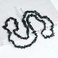 Irregular dark green goldstone chip beads with sparkling finish for DIY jewelry - Green Sandstone