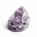 Handcrafted hedgehog figurine made from natural amethyst crystal with creative stone texture - Amethyst