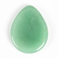 Natural green aventurine teardrop worry stone with smooth polished finish and healing texture - Green Aventurine