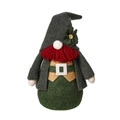 Gnomo di San Patrizio in peluche con cappello verde e barba di lana rossa vivace - Stile Barba Rossa