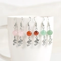 Set orecchini strega di Halloween con perline traslucide colorate in tre stili diversi - Strega (Ametista)