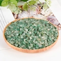 Natural green aventurine crushed crystal stones in a wooden bowl for healing and decor - Green Aventurine / 5-7mm / 300g