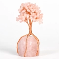 Escultura de árbol de cuarzo rosa en base de piedra natural para decorar el hogar - Cuarzo Rosa Con Base De Cuarzo Rosa / Decoración Completa Árbol De Cristal