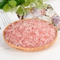 Natural raw rose quartz crystal chips in a wooden bowl for aromatherapy decor - Watermelon Quartz / 3-5mm / 300g