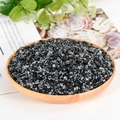 Polished natural snowflake obsidian stones in a wooden tray for home crystal healing - Snowflake Obsidian / 3-5mm / 300g
