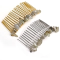 Handgefertigte Haar-Kämme in Gold und Silber mit natürlichen Kristallen und Drahtwicklung - Labradorit