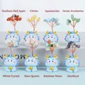 Zodiac Dragon crystal tree display with eight gemstone variants for desktop decor - Dragon / Southern Red Agate