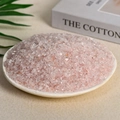 Natural raw rose quartz chips crystals for healing and decor in a white ceramic dish - Rose Quartz / 3-5mm / 300g