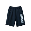 Short de sport enfant bleu marine avec taille élastique et imprimé blanc MACHINE - 130cm / Bleu royal