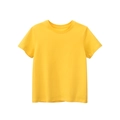 Kids round neck short sleeve cotton T-shirt in bright ginger yellow finish - 130cm / Gold