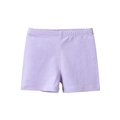 Light purple girls' cotton shorts with elastic waistband for summer comfort - 120cm / Light Purple