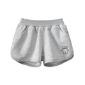 Graue Baumwoll-Kindershorts mit Gummizug und Bärenprint für sommerlichen Komfort - Gemischt Grau