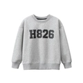 Sudadera de forro polar gris claro para niños con estampado H826 y puños acanalados - Gris Vigoré