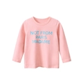 T-shirt rose manches longues pour fille avec lettrage Not From Paris Madame - 110cm / Rose