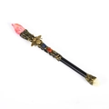 Handcrafted crystal magic wand with pink crystal top and vintage metal bee detail - Rose Red Crystal