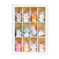 Set of 12 Chinese Zodiac crystal trees in a white display box for home office decor - Complete Zodiac Series Set / Citrine