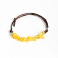 Bracciale artigianale regolabile con scaglie di cristallo di citrino giallo naturale - Citrino