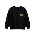 Zwarte kinder sweater met ronde hals en geborduurde Cool Kids Like Breeze - 165cm / Zwart