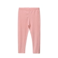 Light pink girls' leggings in soft stretch cotton blend with elastic waistband - 90cm / Pink