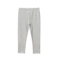 Girls' slim-fit light grey marl leggings with comfortable elastic waistband - 90cm / Heather Grey