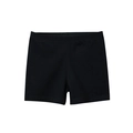 Basic black girls safety leggings with elastic waistband and solid knit fabric finish - 120cm / Black